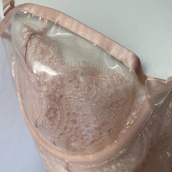 Savage X Fenty PVC and Lace Bralette, 3X - Picture 2 of 5
